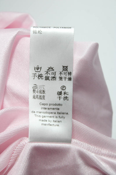D, Exterior Women's Scoop Neck Striped Textured A-Line Dress Pink Size S