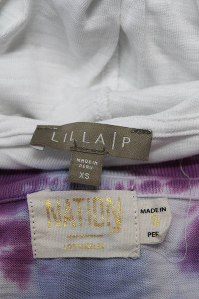 Nation LTD Lilla P Womens Tee Shirts Multi Colored Size Small Extra Small Lot 2