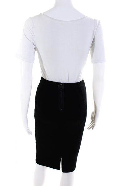 Alice + Olivia Women's A-Lined Midi Skirt Black Size 2