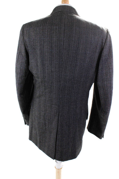 Nordstrom Men's Long Sleeve  Lined Mid-Length Blazer Jacket Gray Size L