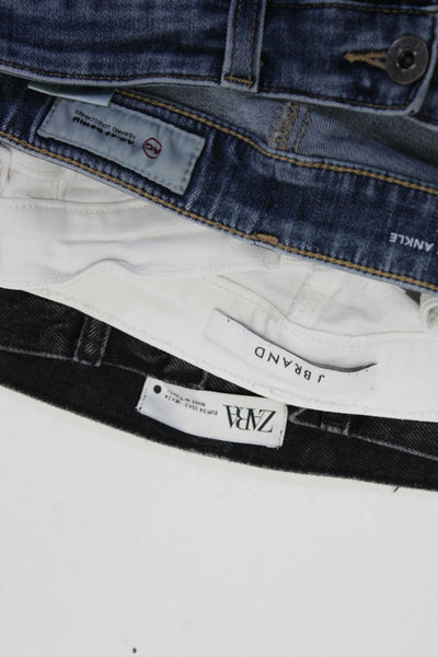 Zara J Brand AG-ED Denim Women's Jeans Black White Blue Size 24 25 26 Lot 3