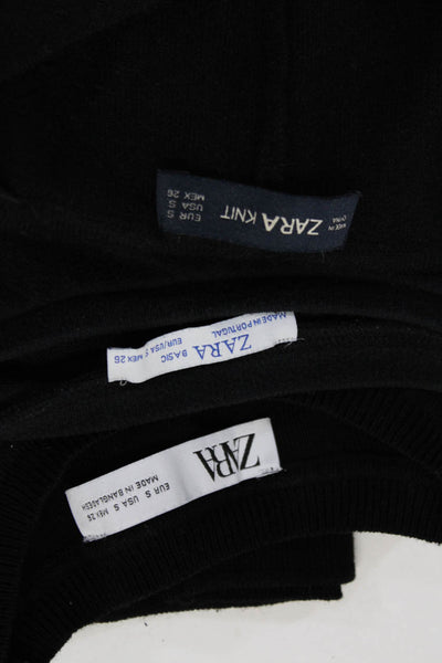 Zara Women's Knit Cropped Button Trim Pants Black Size S, Lot 3