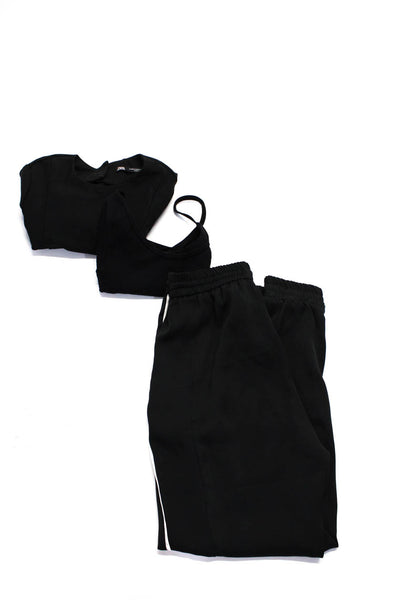 Zara Women's Long Sleeve Underbust Open Back Top Black Size XS, Lot 3