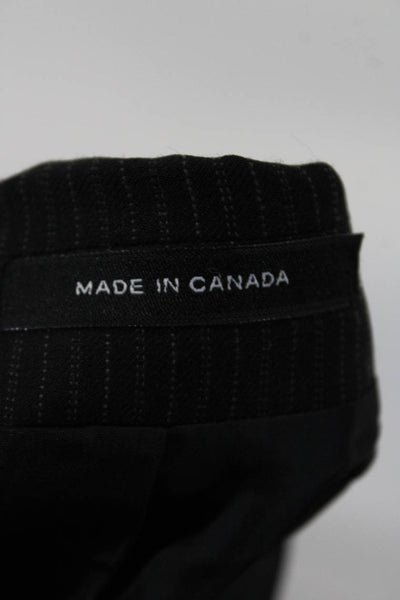 Calvin Klein Mens Striped Three Button Blazer Black Wool Size 42 Regular