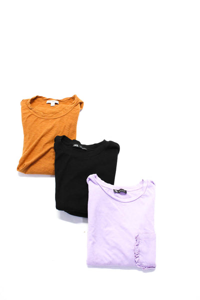 Zara Standard James Perse Womens Shirts Dress Purple Orange Black Size S M Lot 3