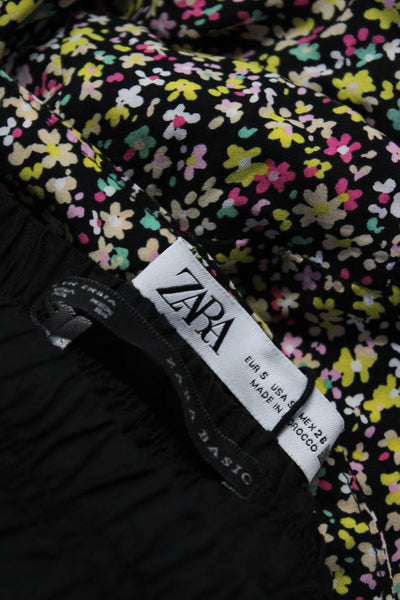 Zara Woman Zara Womens Full Skirt Maxi Dress Black Multicolor Size XS S Lot 2