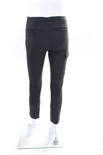 ATM Women's Low Rise Zip Ankle Cargo Knit Pants Gray Size 0