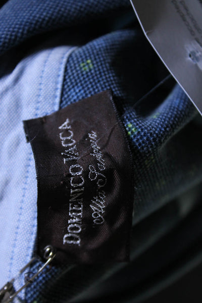 Domenico Vacca Men's Collar Long Sleeve T-Shirt Blue Size L