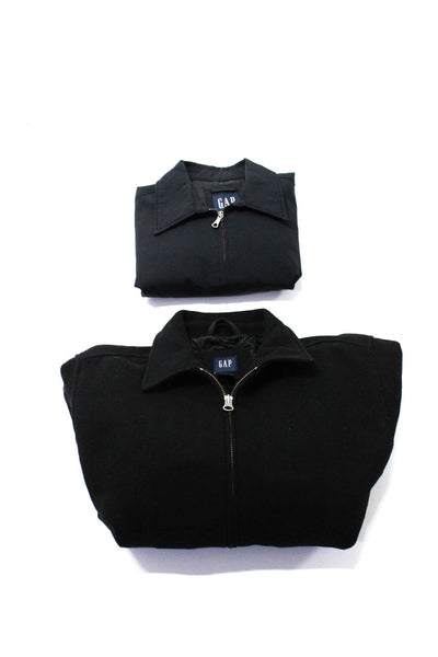 Gap Womens Fleece Peacoat Full Zip Jacket Black Size Medium Lot 2