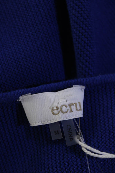 Ecru Women's V-Neck Ring Detail Tank Top Cobalt Blue Size M