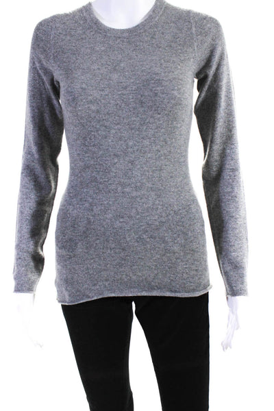 Christopher Fischer Womens Pullover Crew Neck Cashmere Sweater Gray Size XS