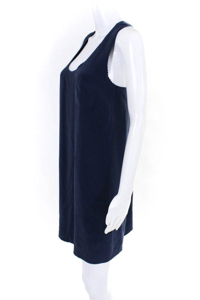 Joie Women's Sleeveless Crew Neck Pullover Tank Dress Blue Size M
