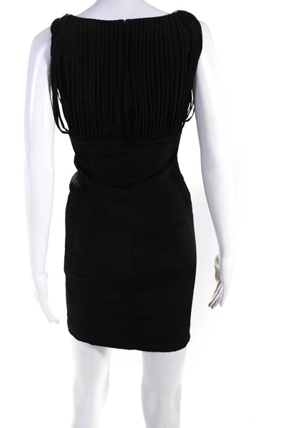 Reiss Womens Shredded Sleeveless High Waist Dress Black Size 0