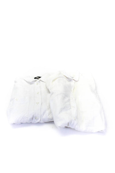 1 State Stateside Womens Button Down Shirts White Size Extra Small Lot 2