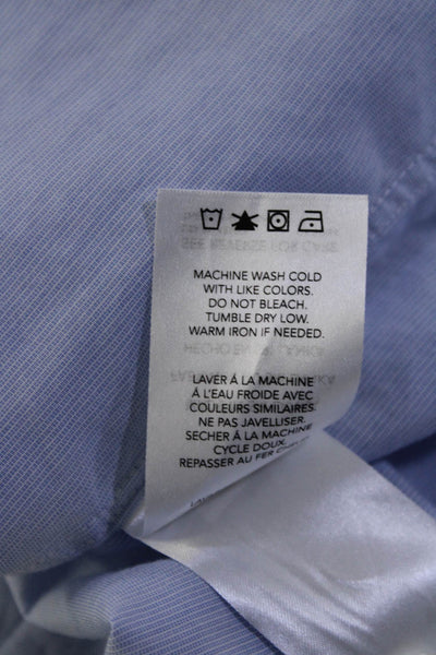 The Blue Shirt Shop Mens Cotton Collared One Pocket Button Up Shirt Blue Size M