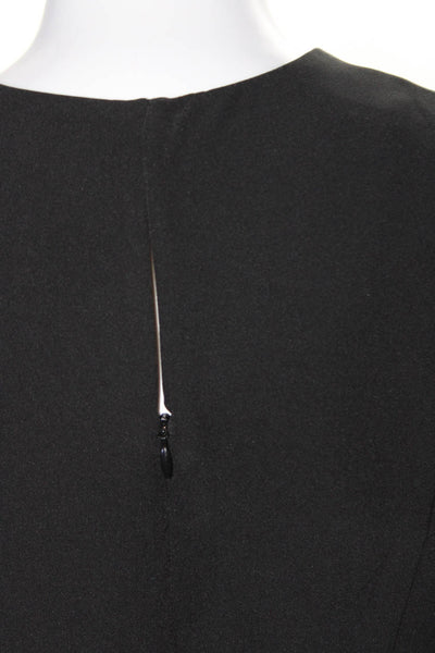 Milly Womens Sleeveless Asymmetrical Zip Up A-Line Mini Dress Black Size 2