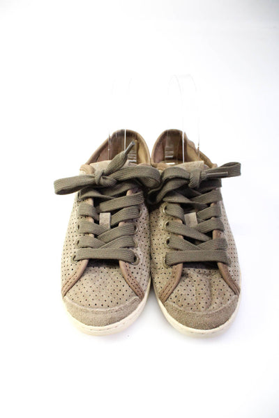 Camper Women's Round Toe Lace Up Mess Rubber Sole Sneaker Gray Size 7