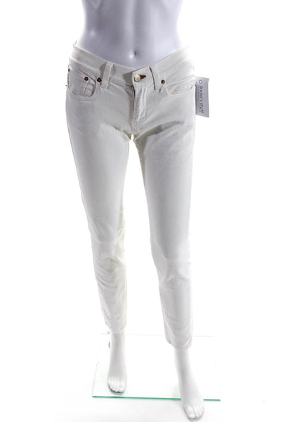 Ralph Lauren Black Label Women's Mid Rise Skinny Jeans White Size 28