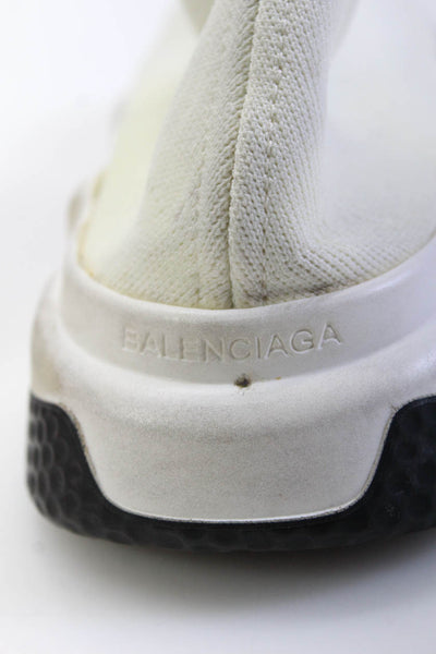 Balenciaga Womens Mesh Knit High Top Speed Sock Sneakers White Size 7US 37EU