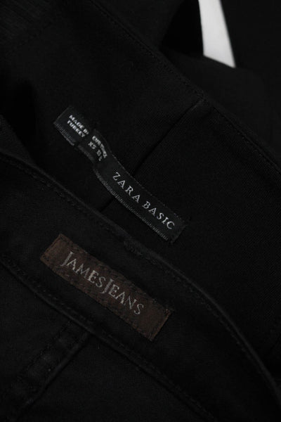 James Jeans Women's Low Rise Leather Trim Jeans Black Size 24 Lot 2