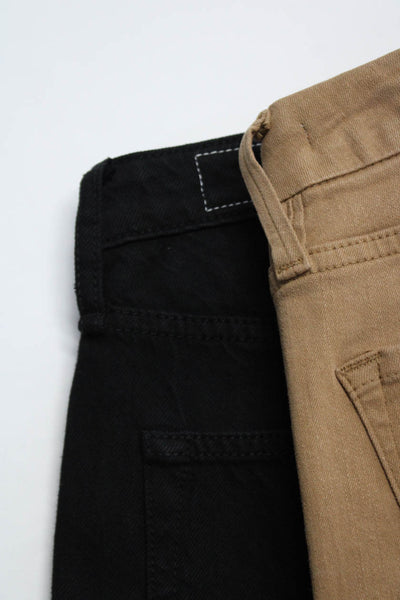 Rag & Bone Frame Womens Cotton Mid-Rise Denim Jeans Black Brown Size 24 26 Lot 2