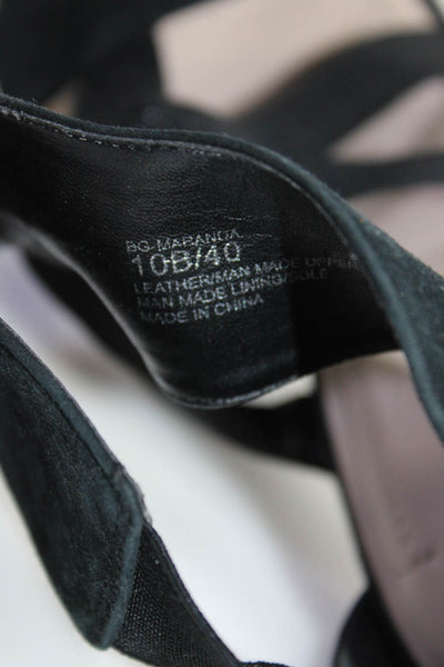 BCBGeneration Women's Open Toe Strappy Stiletto Sandals Black Size 10