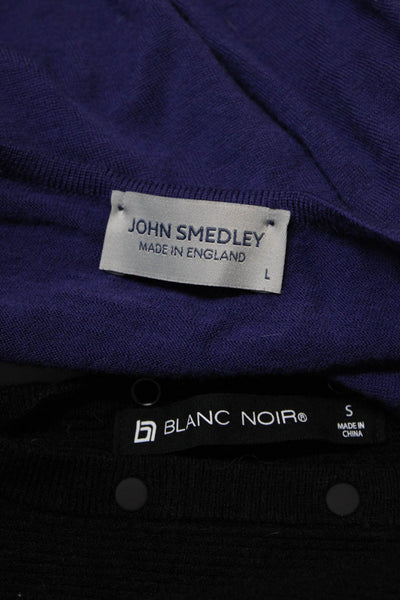 John Smedley Women's V-Neck Long Sleeves Sweater Purple Size L Lot 2
