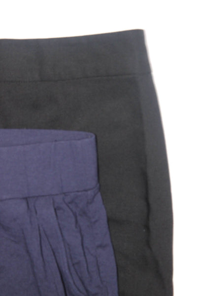 Eileen Fisher Petites Womens Flat Front Dress Pants Black Blue Size PP PS Lot 2