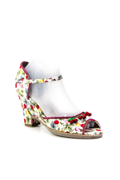 Poetic Licence Womens Floral Print Peep Toe Sandals Multicolor Size 9US 39EU
