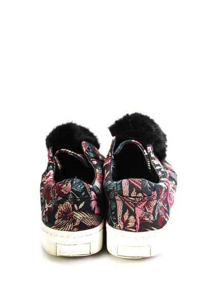 Sam Edelman Womens Floral Pom Pom Platform Leya Sneakers Multicolor Size 7.5