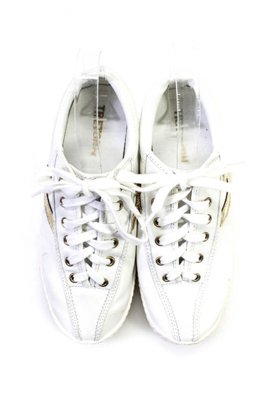 Tretorn Womens White Low Top Lace Up Fashion Sneakers Shoes Size 6.5