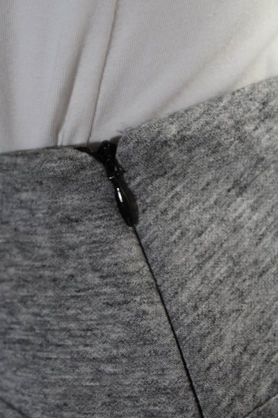 Intermix Womens Zippered Asymmetrical Lined A Line Mini Skirt Gray Black Size S