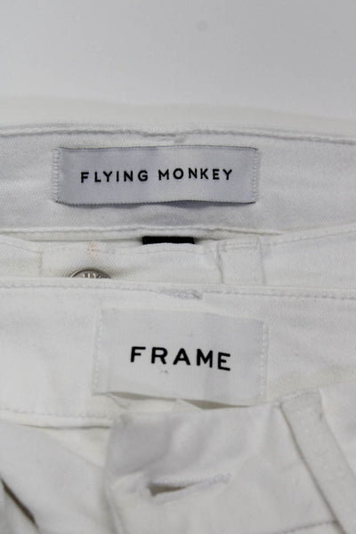 Flying Monkey Frame Womens Skirt Jeans White Size 26 25 Lot 2