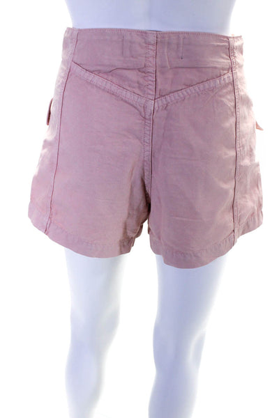 Veronica Beard Jeans Womens Button Up Shorts Rosewood Pink Cotton Size 24