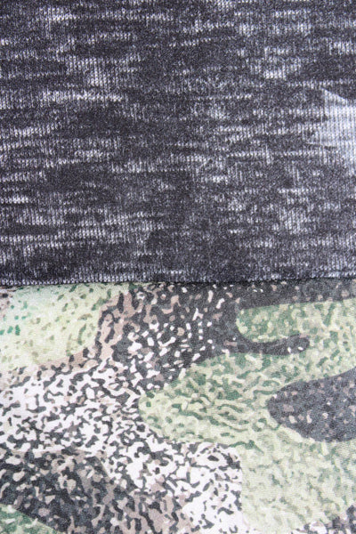 Terez Womens Camouflage Stretch Elastic Ankle Leggings Green Gray Size S Lot 2