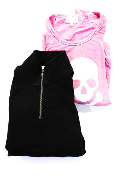 Soul Cycle Pink Z Supply Womens Sweatshirts Pink Black Size Medium Small Lot 2