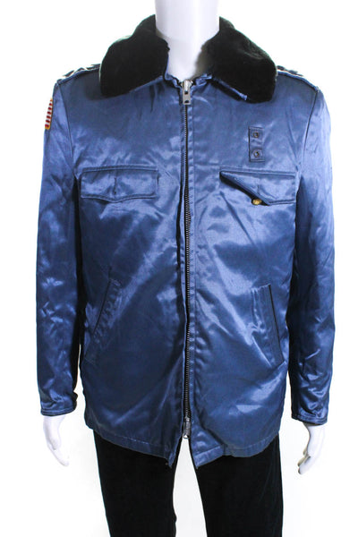 Tufnyl Mens Full Zipper Jacket Blue Size 42