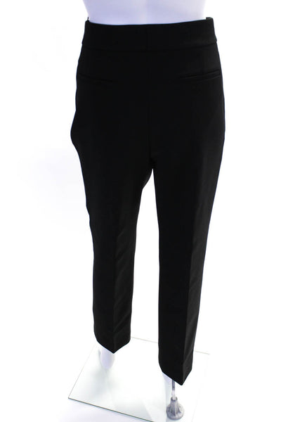 Givenchy Womens Mid Rise Pleated Ponte Slim Straight Dress Pants Black Size FR44