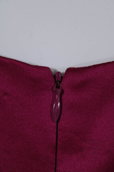 Westcott Womens Silk Long Sleeve High Waist Dress Raspberry Pink Size 6