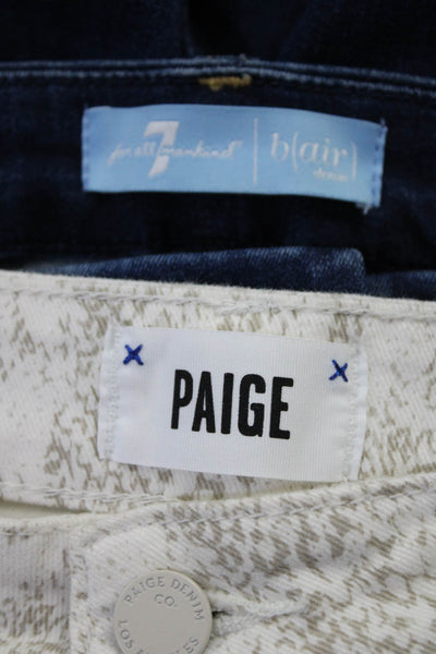 Paige Womens Denim Mini Skirt Boot Cut Jeans Size 28 29 Lot 2