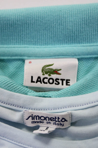 Simonetta Lacoste Childrens Girls Tank Top Polo Shirt Blue Size 6 8 Lot 2