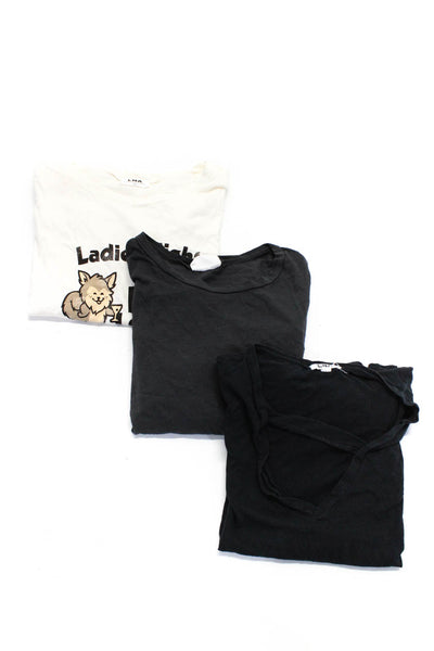 LNA Women's Crewneck Short Sleeves Graphic T-Shirt Ivory Size M Lot 3