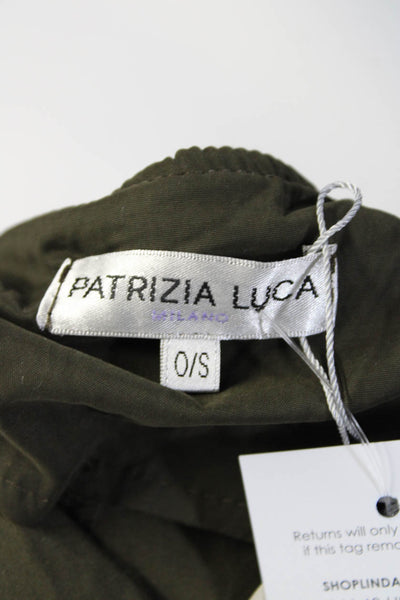 Patrizia Luca Women's Long Sleeve Zip Up Oversized Jacket Green One Size