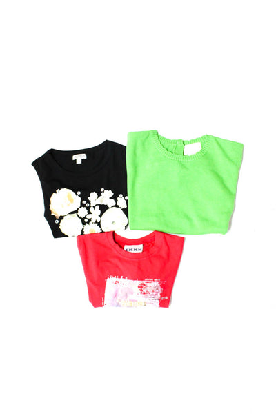 Simonetta Best & Co Ikks Girls Tank Top Shirts Black Red Green Size 6 7 Lot 3
