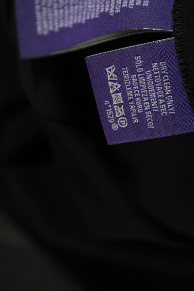 Ralph Lauren Purple Label Womens Mid-Rise Pleated Front Trousers Black Size M