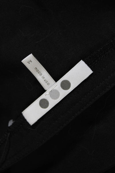 Three Dots Women's Cotton Long Sleeve Crew Neck Blouse Black Size M