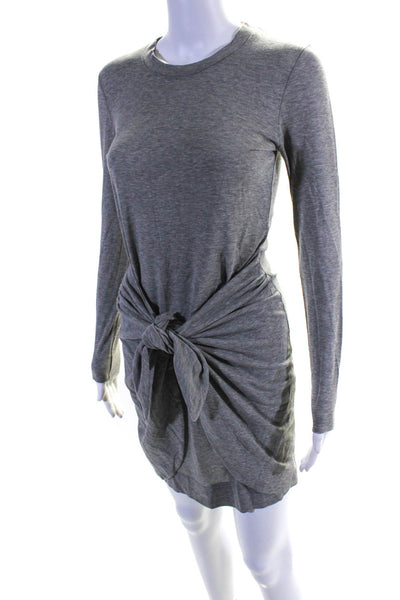 Isabel Marant Womens Long Sleeves Dress Gray Cotton Size EUR 38