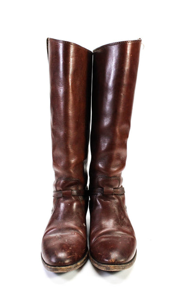The Frye Company Womens Leather Pointed Toe Heeled Knee High Boots Brown Size 7