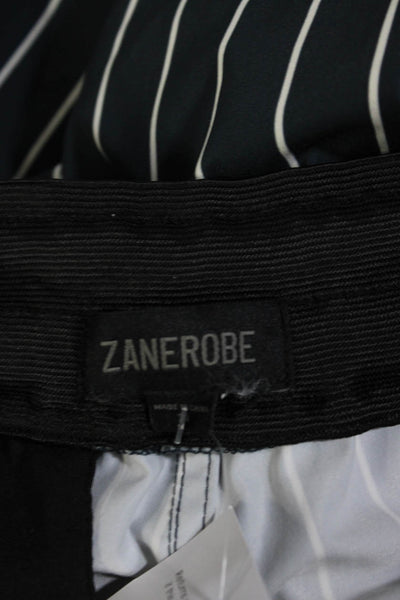 ZANEROBE Mens Stripe Drawstring Tied Elastic Waist Casual Shorts Blue Size EUR34