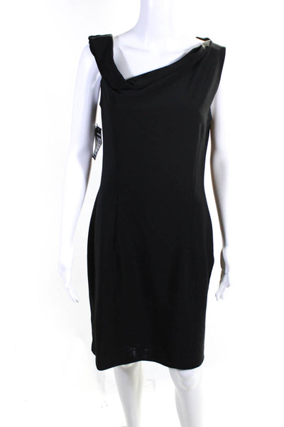 By Malene Birger Women's Boat Neck Sleeveless A-Line Midi Dress Black Size 40